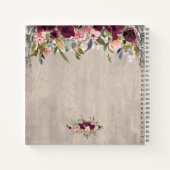 Rustikales Holzflorenleuchten Hochzeitshaus Notizblock (Rückseite)