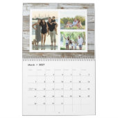 Rustikales Holzfoto-Collage 36-Image Kalender (Mär 2027)