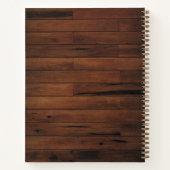 Rustikales Holzfoto Collage Familienrezepte Notizblock (Rückseite)