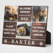Rustikales Holzfoto-Collage Memorial Pet Keepake Fotoplatte (Seite)