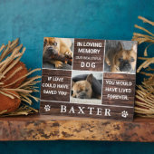 Rustikales Holzfoto-Collage Memorial Pet Keepake Fotoplatte (Seite)