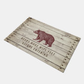 Rustikales Holzfußbär - Funny Zitat Fußmatte (Schrägansicht)