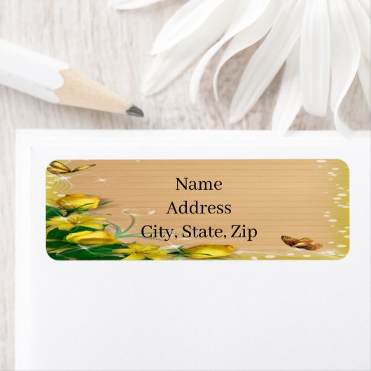 Rustikales Holzgelbes Blumenschmetterling (Insitu)