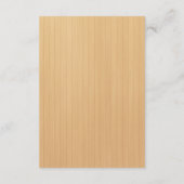 Rustikales Holzgelbes Blütenschmetterling - Hochze Begleitkarte (Rückseite)