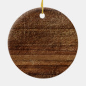 Rustikales Holzgeschenk zum Jubiläum Keramik Ornament (Hinten)