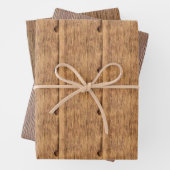 Rustikales Holzgeschenkpapier - Holzverpackungspap Geschenkpapier Set (Beispiel)