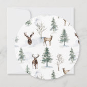 Rustikales Holzgeschlecht offenbart String Light Einladung (Rückseite)