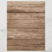 Rustikales Holzgestanzter Rezept Kochbuch-Bereich (Rückseite)