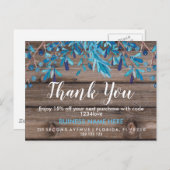 Rustikales Holzgrenzengeschäft dank Karte (Vorne/Hinten)