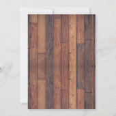 Rustikales Holzhaus Barbeque GRILLEN  Einladung (Rückseite)