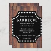 Rustikales Holzhaus Barbeque GRILLEN  Einladung (Vorne/Hinten)