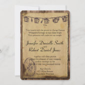 Rustikales Holzhengst Einladung (Vorderseite)