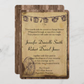 Rustikales Holzhengst Einladung (Vorne/Hinten)