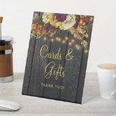 Rustikales Holzherbst Hochzeit im Herbst Geschenkz Sockelschild (In SItu)