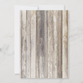 Rustikales Holzherz Bridal Dusche Einladung (Rückseite)