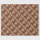 Rustikales Holzherz Geschenkpapier (Flach)