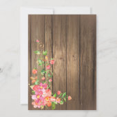 Rustikales Holzhüttenlicht Blumengarten Kinderdusc Einladung (Rückseite)