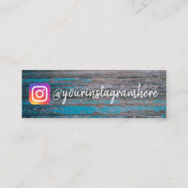 Rustikales Holzinstagramm Social Media Mini Visitenkarte
