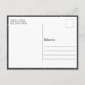 Rustikales Holzkhalkboard Schnee 2 Foto Weihnachte Postkarte (Rückseite)