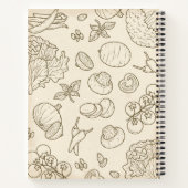 Rustikales Holzkochbuch Familienrezepte Personalis Notizblock (Rückseite)