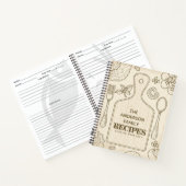 Rustikales Holzkochbuch Familienrezepte Personalis Notizblock (Innenseite)