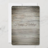 Rustikales Holzkonzern Holiday Party Einladung (Rückseite)