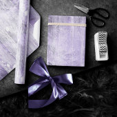 Rustikales Holzkorn | Dusty Lavender Lila Plank Geschenkpapier