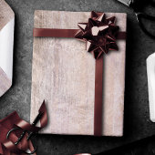 Rustikales Holzkorn | Dusty Pink und Kupfer Geschenkpapier