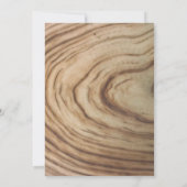 Rustikales Holzkorn Minimal Olivenöl Elegante Hoch Einladung (Rückseite)