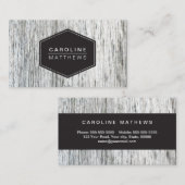 Rustikales Holzkorn modernes persönliches Profil Visitenkarte (Vorne/Hinten)