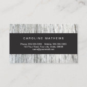 Rustikales Holzkorn modernes persönliches Profil Visitenkarte (Rückseite)