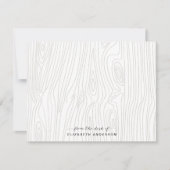 Rustikales Holzkorn Personalisiert Stationery Mitteilungskarte (Vorderseite)