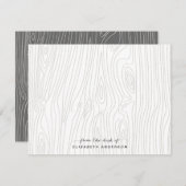 Rustikales Holzkorn Personalisiert Stationery Mitteilungskarte (Vorne/Hinten)