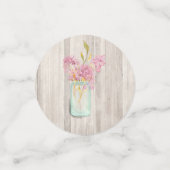 Rustikales Holzkorn Rosa Blüte Konfetti (Klein Vorderseite)