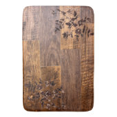 Rustikales Holzkorn, Rose Badematte (Vorderseite Vertikal)