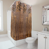 Rustikales Holzkorn, Rose Duschvorhang (Beispiel)