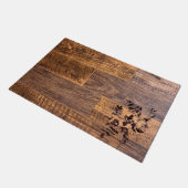 Rustikales Holzkorn, Rose Fußmatte (Schrägansicht)