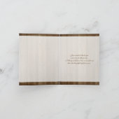 Rustikales Holzkornblütenherz Danke Karte (Innenseite)