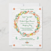 Rustikales Holzkörnchen Einladung (Vorderseite)