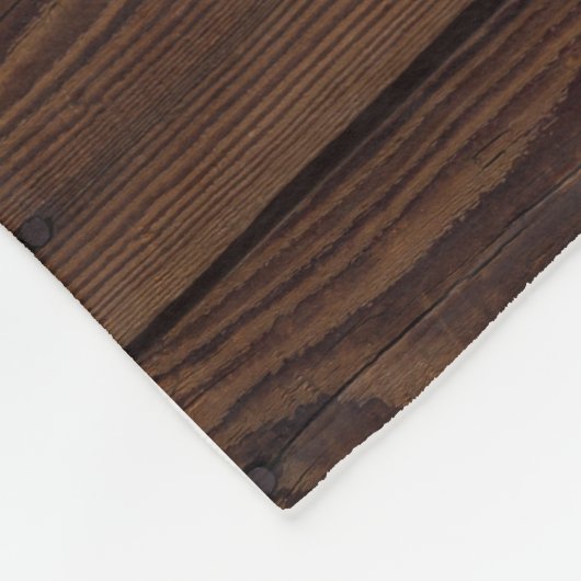 Rustikales Holzkörnchen Fleece Blanket (Ecke)