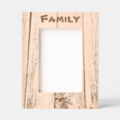 Rustikales Holzkörnchen mit Knothole-Familie Geätzte Rahmen (Vorderseite)