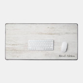 Rustikales Holzkörnchen mit Namen Schreibtischunterlage (Tastatur & Maus)