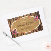 Rustikales Holzkörnchen Naturbaumkäseretiketten Rechteckiger Aufkleber (Umschlag)