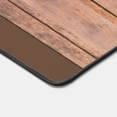 Rustikales Holzkörnchen Personalisiert Schreibtischunterlage (Ecke)