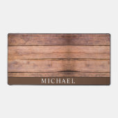 Rustikales Holzkörnchen Personalisiert Schreibtischunterlage (Vorderseite)