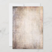 Rustikales Holzkörnchen, wir haben Typografie-Empf Einladung (Rückseite)