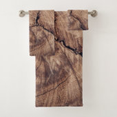 Rustikales Holzkörndesign Badhandtuch Set (Insitu)