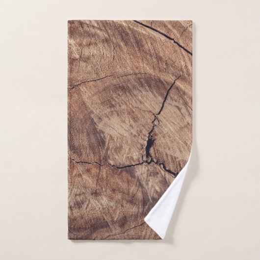 Rustikales Holzkörndesign Badhandtuch Set (Handtuch)