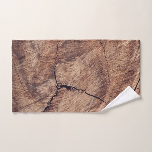 Rustikales Holzkörndesign Badhandtuch Set (Handtuch)