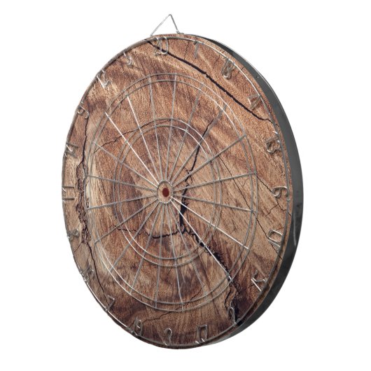 Rustikales Holzkörndesign Dartscheibe (Vorderseite rechts)